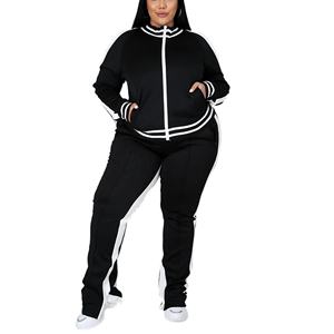 Econex-Survêtement décontracté de sport 2 pièces en polyester spandex à manches longues et léger pour femmes, grande taille, 2025 - Product Image 1