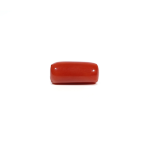 Natural Red Coral Cabochon 6.3 Carat Certified Fine Oval Gemstone - Product Image 3