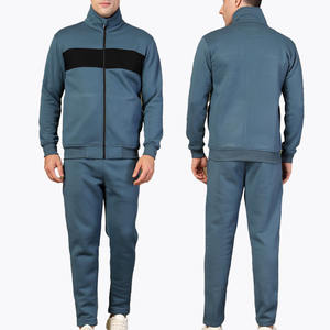 Ensemble de survêtement personnalisé pour hommes, design décontracté, en molleton, pour l'entraînement, grandes tailles, avec fermeture éclair et pantalon de jogging - Product Image 1
