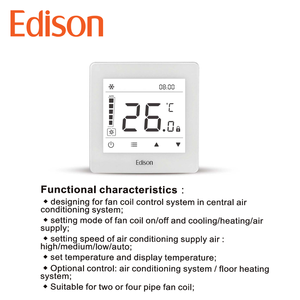 Tuya thông minh màn hình cảm ứng Wifi fcu nhiệt cho hệ thống cuộn dây Quạt tiết kiệm năng lượng HVAC bộ phận hình vuông cho bệnh viện & Trường học sử dụng - Product Image 4