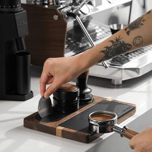 High Density Wood Espresso <b>Tamper</b> Stand Universal Compatibility Coffee Pressing Base For Modern Kitchens - Product Image 3