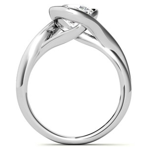 Anillo de Compromiso, Boda o Promesa de Lujo para Mujer, con Moissanita de Corte Redondo, Plata de Ley 925, Chapado en Oro de 18K - Product Image 2