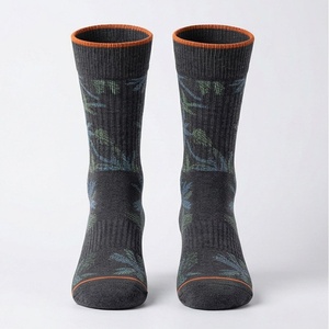 Men's Crew <b>Socks</b> Jacquard Floral Pattern Wool Nylon <b>Thick</b> Knitted Thermo <b>Winter</b> Daily Wear Regular Style - Product Image 1