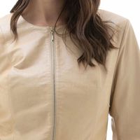 Blouson Bomber en Toile pour Femme de Haute Qualité avec Fermeture Éclair sur le Devant, Logo Personnalisé, Meilleure Vente, pour Activités de Plein Air