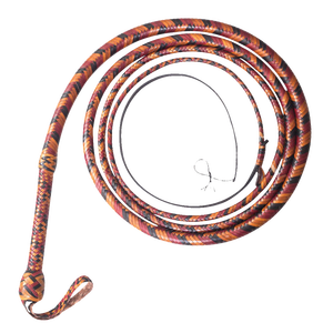 Fouet en nylon robuste Kangaroo Hide, multicolore (rouge, orange, noir), fait main, 06, 16 pieds, 16 tresses, fouet de combat personnalisé - Product Image 5