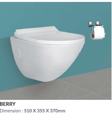 WC MURAL MILANO DIMENSIONS 510X355X370mm - Product Image 2