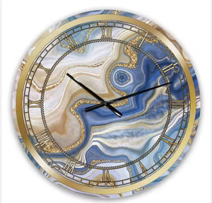 Horloge murale analogique en bois et époxy artisanale montre d'art mural en résine artistique pour la décoration de la maison et du bureau - Product Image 2