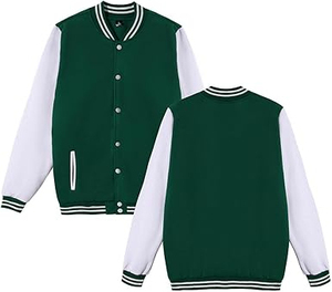 Chaqueta Varsity de Lana Personalizable de Corte Clásico con Chenilla Frontal, Estilo Deportivo Urbano, Bordado, Reversible, de Secado Rápido - Product Image 3