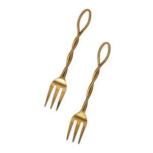 Ensemble de fourchettes en métal doré de qualité supérieure au meilleur prix pour les mariages, les événements et les fêtes - Product Image 1