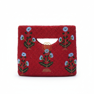 Luxury Women Beaded Clutch Bag Handmade Evening <b>Purse</b> with Metal Chain Strap Satin Lining <b>Medium</b> Capacity Wholesale Manufacturer - Product Image 6