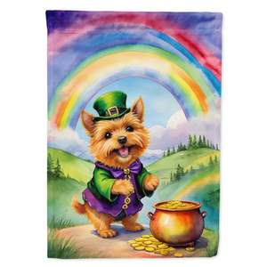Norwich Terrier St. Patrick's Day Garden Flag Bannière de jardin décorative multicolore pour patio Illustration de boîte aux lettres Drapeau pour parterres de fleurs - Product Image 1