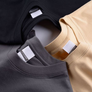 Camiseta de Manga Corta para Hombre, Cuello Redondo, Color Sólido, Corte Regular, 100% Algodón Jersey, Estilo Casual - Product Image 6