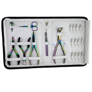 Kit d'outils robustes pour extensions capillaires en acier inoxydable, outils d'installation de micro-anneaux, accessoires d'application pour extensions de cheveux - Product Image 4