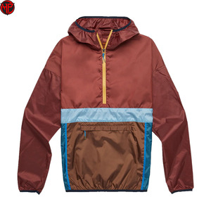 Colorblock <b>Men</b> Windbreaker <b>Half</b> <b>Zip</b> Hooded Anorak <b>Jacket</b> Lightweight Streetwear Outerwear for Autumn Sports <b>Jacket</b> - Product Image 4