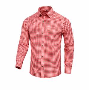 Chemise en coton rouge bavaroise pour hommes, à manches longues, pour le festival Trachten, de S à 4XL - Product Image 1
