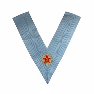 Collier de Maître Vénérable. Inscription Blazing Star, Collier de Maçon de Rite Français, Embellissement de Maçonnerie pour Officier avec Perles - Product Image 4