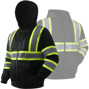 Unisex waterproof <b>canvas</b> <b>jacket</b> Winter high visibility safety Reflective hooded workwear Waterproof safety <b>jacket</b> - Product Image 6