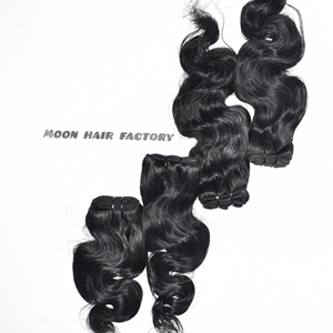ผมแท้ 100% แบบ Bodywave สีดำ ย้อมสีดำ  แบบเป็นมัด  ผมเวอร์จิ้น  ต่อผมคุณภาพ Remy  แบบ Double Drawn  ผมนุ่มลื่น  สำหรับถักทอ - Product Image 6