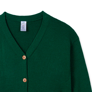 Cardigan en tricot torsadé pour femme, hiver, style vietnamien, 4 boutons, poches, décontracté, col en V, couleur unie, 100% acrylique, anti-plis, simple, ODM - Product Image 5