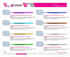 Espejo de maquillaje de pestañas de belleza de acero inoxidable profesional para extensiones de pestañas gran cantidad disponible en todos los colores - Product Image 6