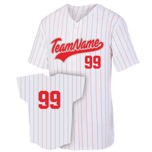 Maillot de baseball personnalisé à rayures fines pour hommes, respirant, en polyester, uniforme d'équipe, chemise de sport, approvisionnement en gros OEM - Product Image 3