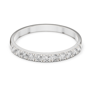 Purecarat Mujer Oro Amarillo Diamante Eternidad Banda Anillo Fino - Product Image 1