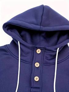 Mens Cotton Button <b>Hoodie</b> Casual Streetwear Clothing Wear USA - Product Image 5