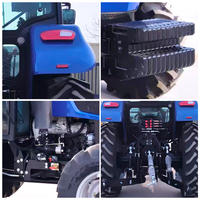 Tractor Agrícola de Ruedas 4x4 de 80HP Inalterable con Cabina con Aire Acondicionado, Sistema Hidráulico Potente, Elevación Alta y Trabajos Agrícolas Modernos