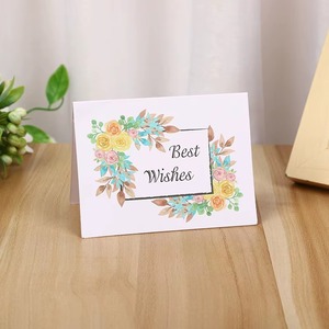 Carte de remerciement miniature pliée personnalisée de luxe à motifs floraux pour l'emballage de cadeaux de boutique et les inserts pour commandes e-commerce - Product Image 3
