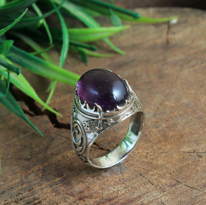 Wholesale Men's <b>Green</b> <b>Amethyst</b> Pave Setting Rose Cut Anniversary Wedding Party Signet <b>Ring</b> 925 Sterling Silver Handmade Vintage - Product Image 6
