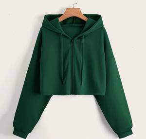 Nuevo Suéter Holgado con Capucha para Invierno 2026, Sudadera Gruesa de Algodón, Diseño de Top Corto para Mujer, Fabricación al por Mayor, Precio OEM, Moda - Product Image 1