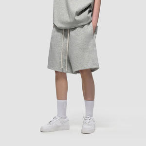 กางเกงขาสั้นลำลองผู้ชายผ้าคอตตอนเทอร์รี่สีดำสำหรับเล่นกีฬาวิ่งฤดูร้อน - Product Image 4