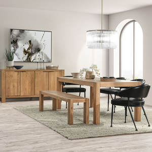 Silla de comedor DreamCraft de cuero con cómodo soporte lateral hecha en Vietnam - Product Image 2