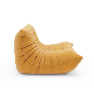 Mid Century Armless Bean Bag Lounger Fireside Chaise Lounge with Foam Modern Chic Design - Product Image 6