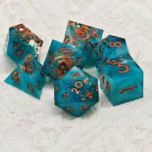 Ensemble de dés en résine faits à la main de qualité supérieure pour les jeux de rôle Dungeons & Dragons, les jeux de table et les cadeaux - Product Image 5