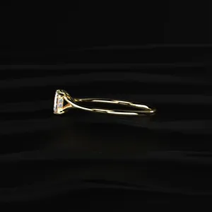 Emerald Cut <b>Split</b> Shank <b>Ring</b> Stone With IGI Certified VVS-VS Clarity Buy Direct From Indian Trusted Supplier - Product Image 4