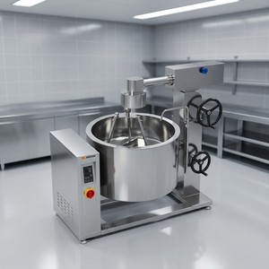 Olla de vapor con inducción y revestimiento giratorio Amicook 380V/440V, modelo resistente al calor, motorizada, con 3 cuchillas, apta para guisos y verduras. - Product Image 2