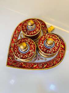 Pièce d'antiquité unique, plaque en marbre blanc et laiton, artisanale, en pierre naturelle - Product Image 5