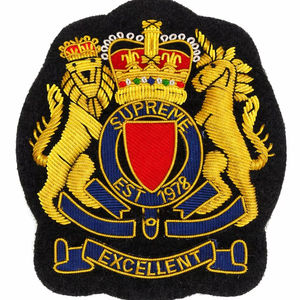 Écusson brodé sur mesure de luxe en fil de bullion, fil doré, écologique, résistant à l'eau, 3D en relief, lavable, pour uniforme - Product Image 5