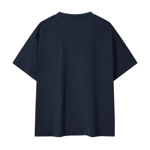2026 Oversized <b>Men's</b> Short Sleeve Cotton Casual <b>Shirt</b> Summer Knitted Plain Dyed <b>Collarless</b> OEM ODM Basic Tee Manufacturer - Product Image 2