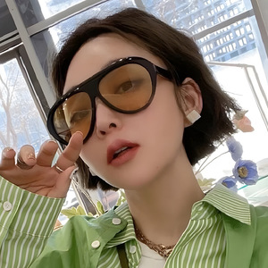 Nouvelles Lunettes de Soleil Tendance pour Femme, Protection UV400, Monture Complète Ronde, Personnalisables, Modèle Pulinsi 3607 - Product Image 1