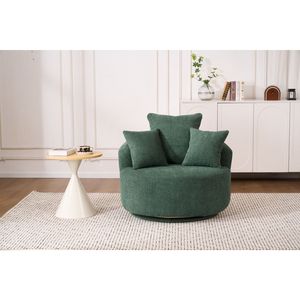 LY-031-GN monoposto girevole sedia a compressione uncinetto filato pieno di spugna materiale per la casa mobili Hotel ufficio - Product Image 1