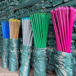 Productos de limpieza fregona artículos domésticos de plástico y juego palo de escoba cabeza de fregona palo de escoba DISEÑO DE PVC Rosa mango de escoba de madera - Product Image 5