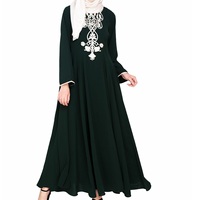 Abaya élégante et stylée pour femmes adultes, respirante, en polyethersulfone soyeux, manches longues, légère, robe musulmane, burqa, borka, vintage