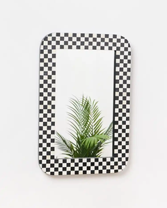 Modern Polished Resin Wall <b>Mirror</b> with Bone Inlay Frame Handmade Customizable Thickness Decorative <b>Mirror</b> - Product Image 5