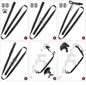 Cvlife สายสลิงสองจุดสีดำสำหรับกีฬากลางแจ้ง1.25 "สายไนลอนแบบกว้างทนทานปรับได้อย่างรวดเร็วพร้อมตัวยึดขอบเขตสำหรับการล่า - Product Image 3