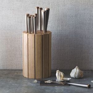 Organisateur de couteaux en bois naturel durable pour le rangement sur comptoir, couteaux de chef, ustensiles de cuisine et organisation de la cuisine - Product Image 1