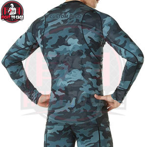 T-shirt de compression lavé de bonne qualité pour homme, nouvelle tendance, léger, séchage rapide, imprimé numérique, pour MMA, fitness, rashguard, vêtement de sport pour adulte - Product Image 4