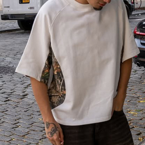 Camiseta de Camuflaje Oversize con Estampado DTG Personalizado para Hombre, 100% Algodón, Estilo Urbano, Cuello Redondo, Manga Corta, Venta al Por Mayor - Product Image 2