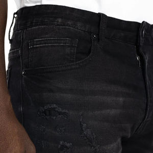 Vêtements pour hommes, shorts en denim décontractés de haute qualité, design tendance / Service OEM, shorts en denim droits et amples, style streetwear pour hommes - Product Image 4